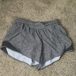 Heathered Grey Lululemon Hotty Hot Shorts